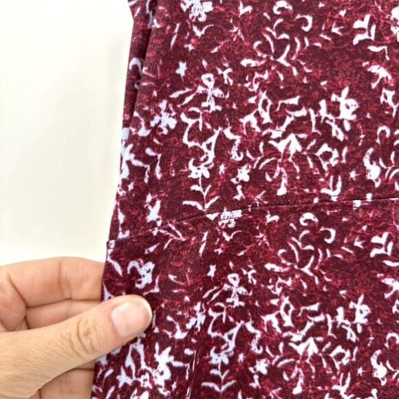 Eddie Bauer Women's Travex Stretch Dress Size L Purple Geometric Knotted Bodice - Picture 3 of 13